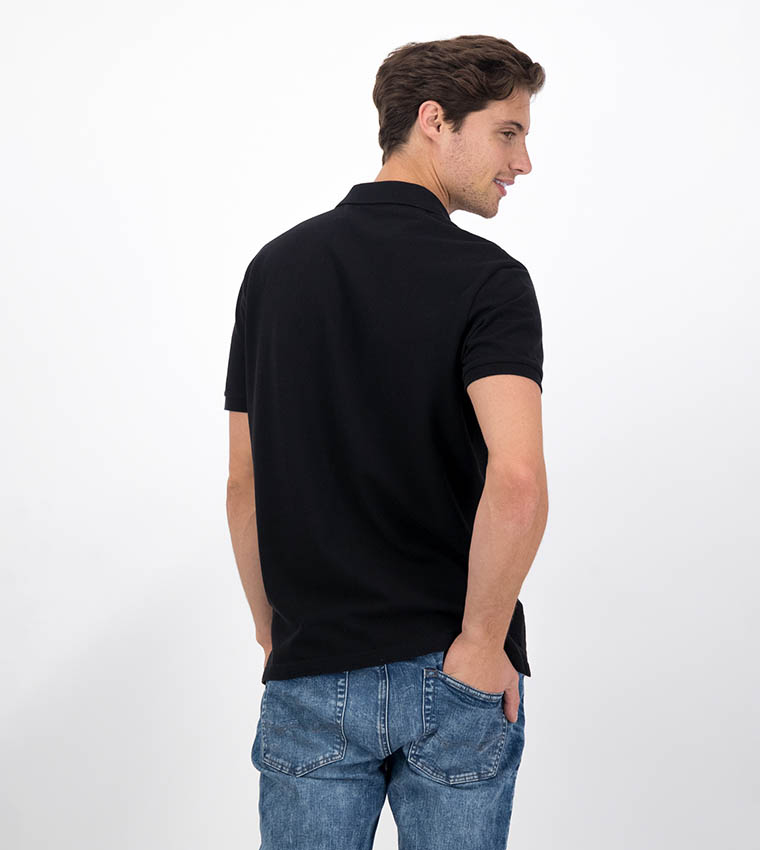 American eagle black polo top