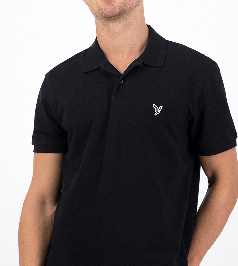 American eagle black polo shop