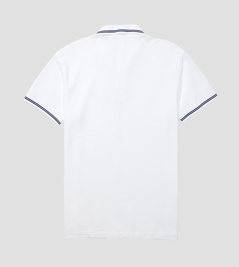 Logo Detail Contrast Piping Polo T-Shirt