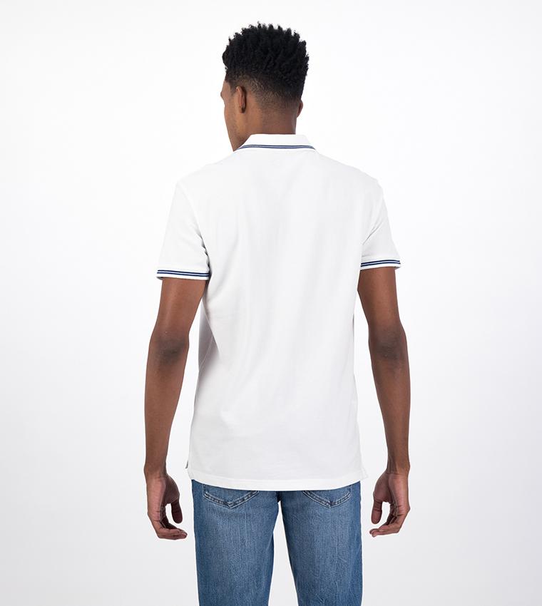 Logo Detail Contrast Piping Polo T-Shirt