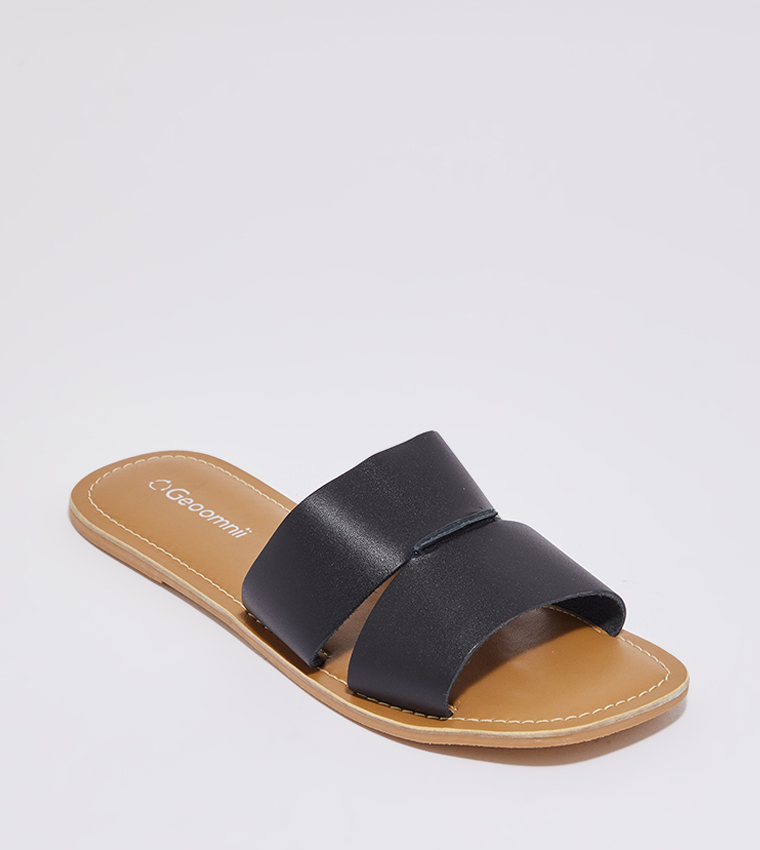 Square toe flat sandals sales