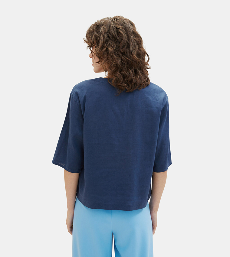 Solid V-Neck Top