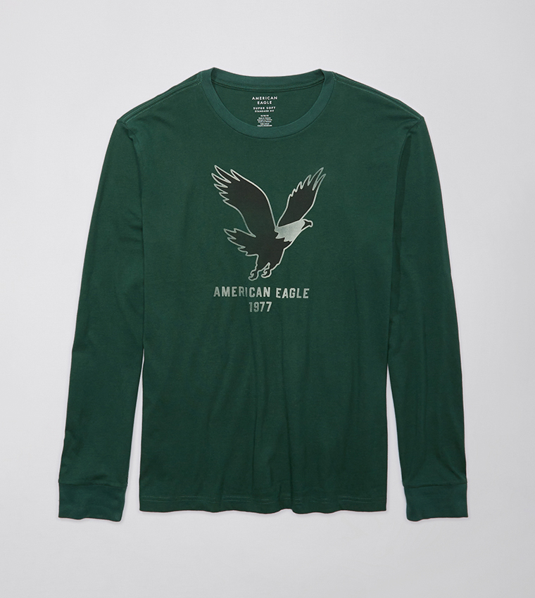 Logo Printed Long Sleeves Casual T-Shirt