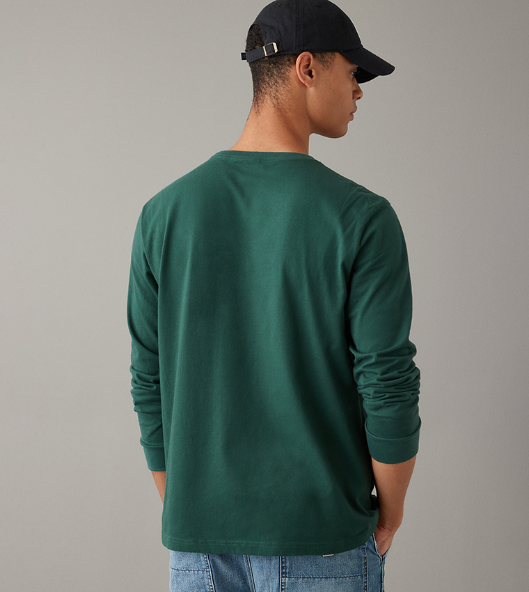Logo Printed Long Sleeves Casual T-Shirt