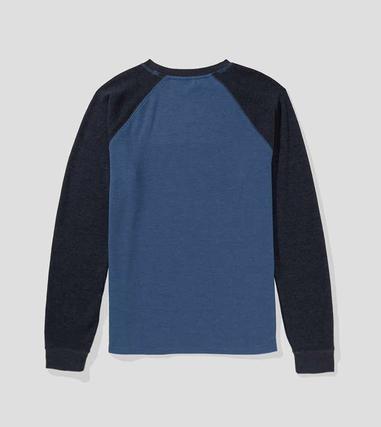 Color Block Long Sleeves Casual T-Shirt