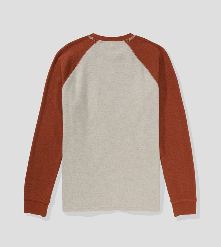 Color Block Long Sleeves Casual T-Shirt