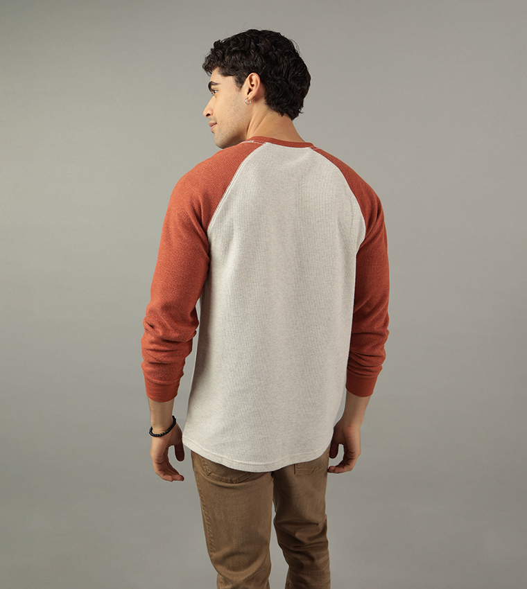 Color Block Long Sleeves Casual T-Shirt