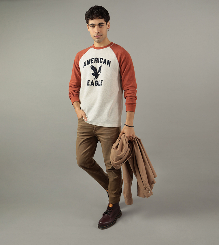 Color Block Long Sleeves Casual T-Shirt