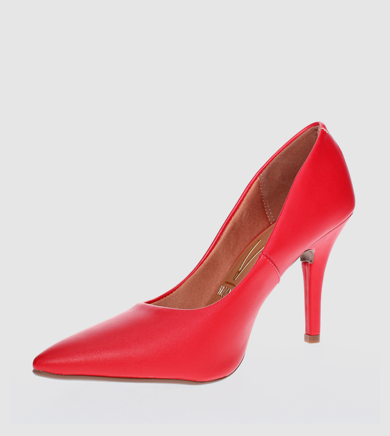 Red stiletto best sale pumps