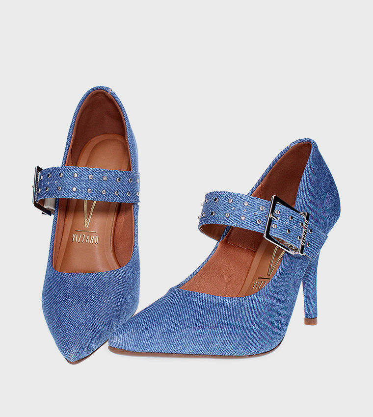 JAM Studded Strap Pumps