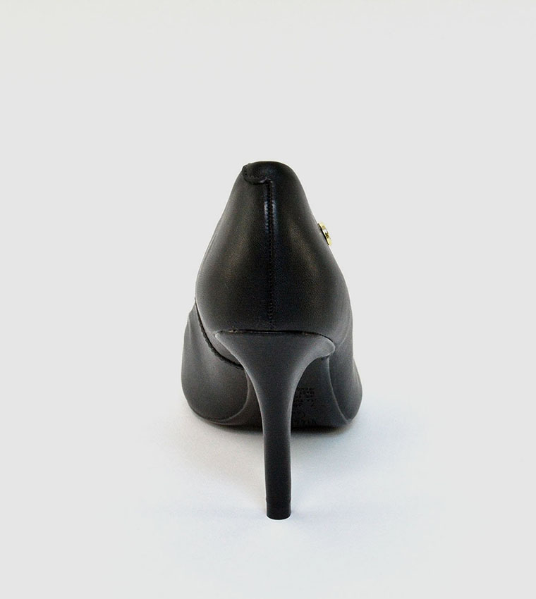 Casual Stiletto Slip On Pumps-Black