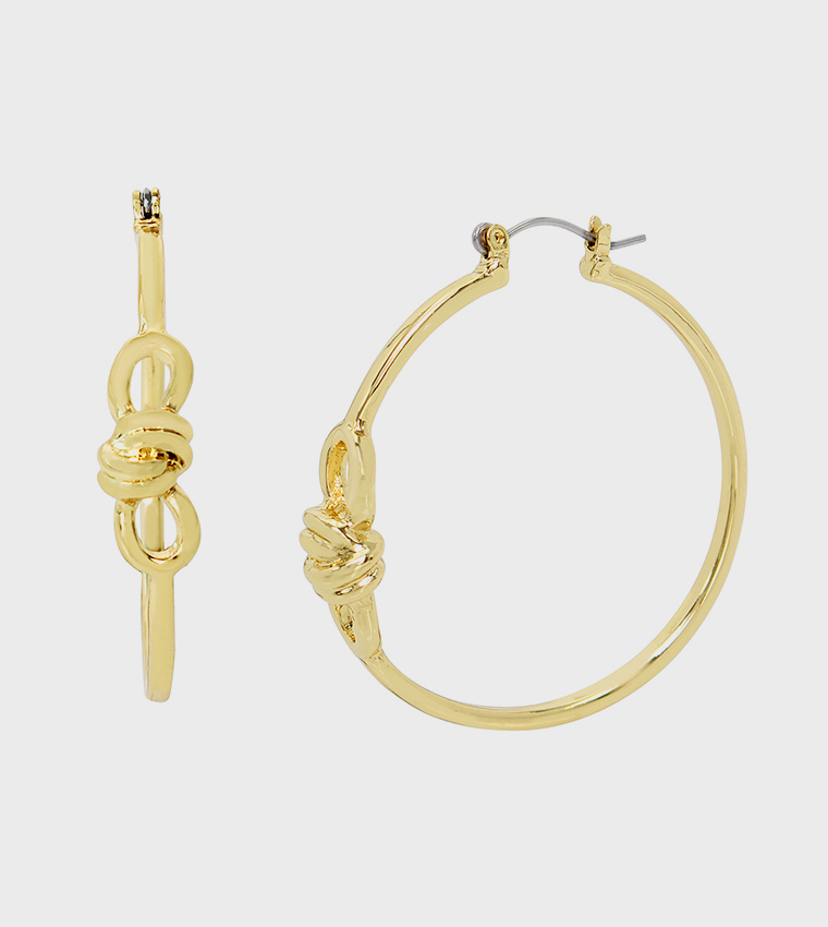 Knot Detail Hoop Earrings