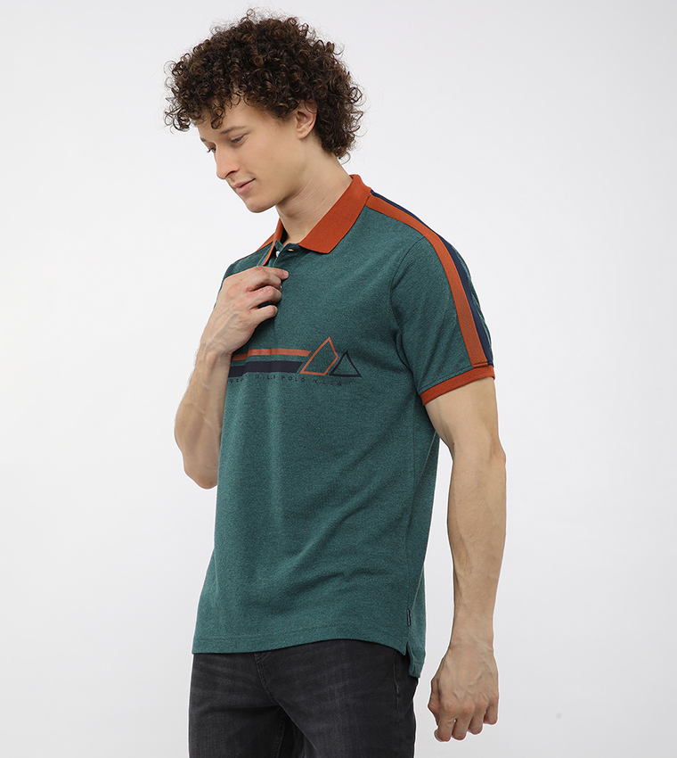 Logo Printed Short Sleeves Polo T-Shirt