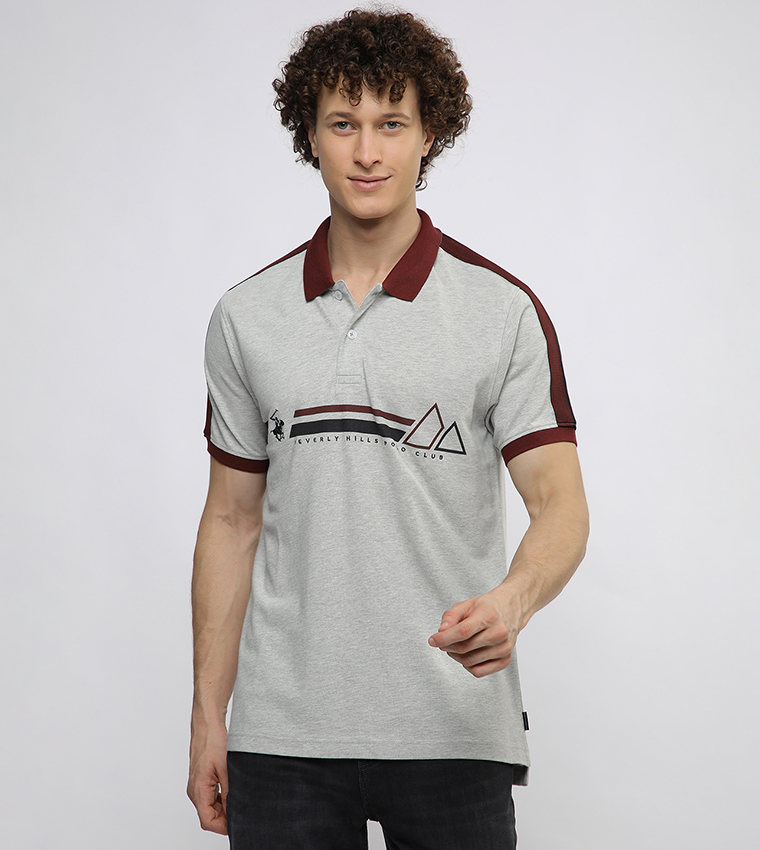 Logo Printed Short Sleeves Polo T-Shirt
