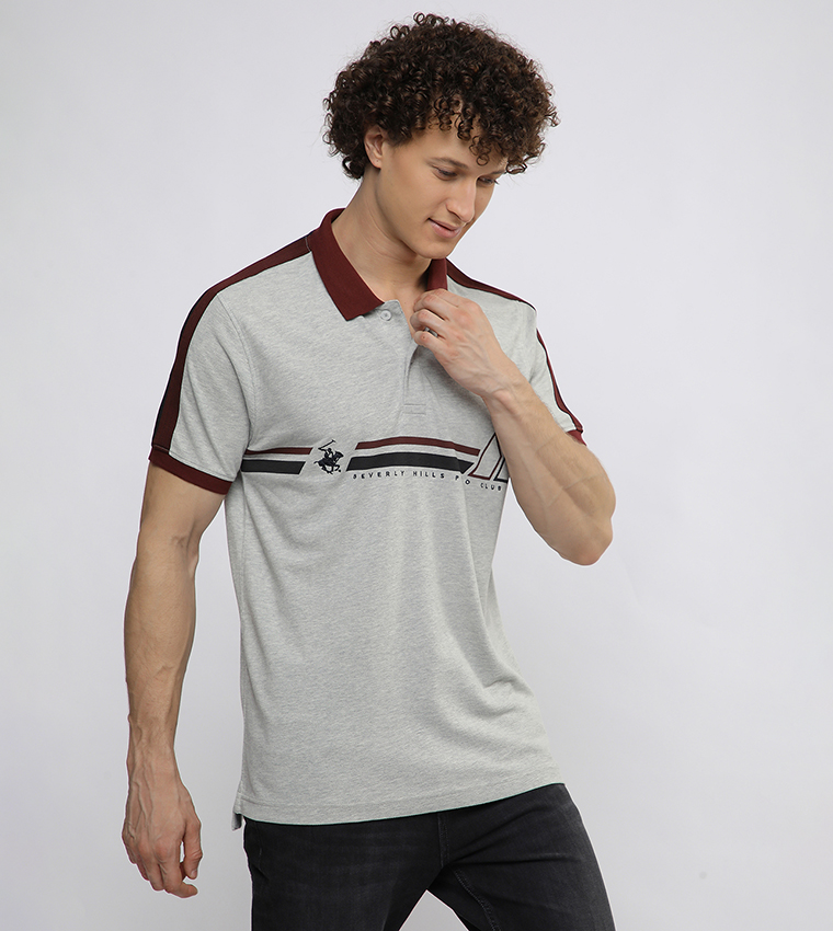 Logo Printed Short Sleeves Polo T-Shirt