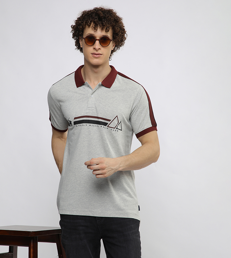 Logo Printed Short Sleeves Polo T-Shirt