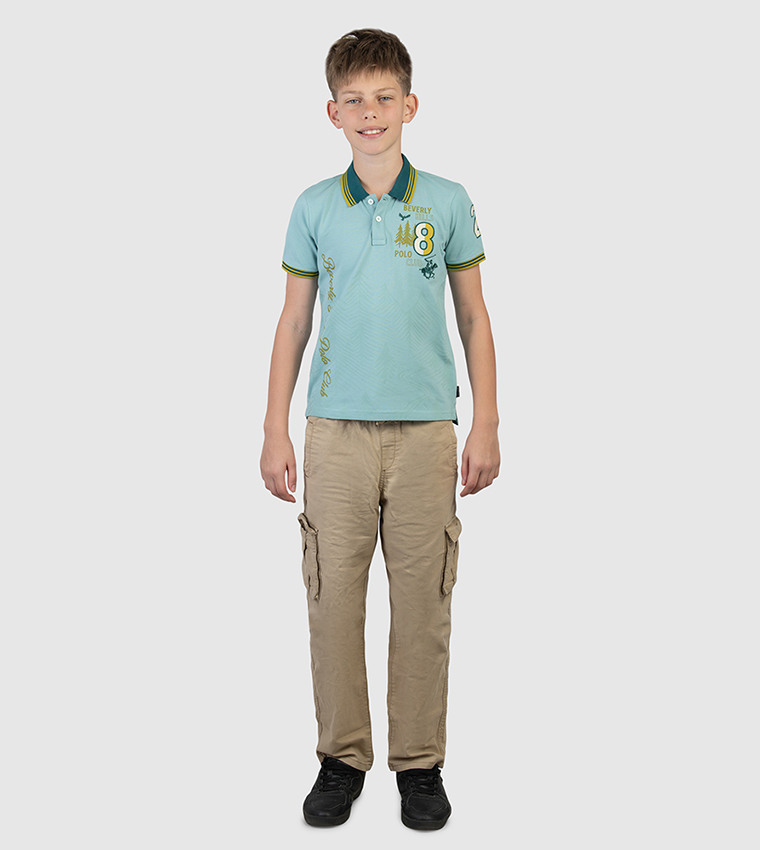 Printed Short Sleeves Polo T-Shirt