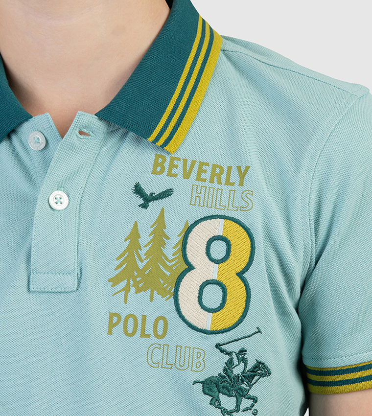 Printed Short Sleeves Polo T-Shirt