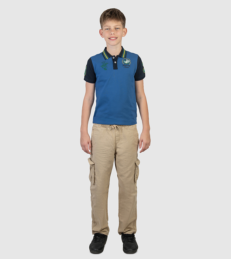 Color Block Short Sleeves Polo T-Shirt