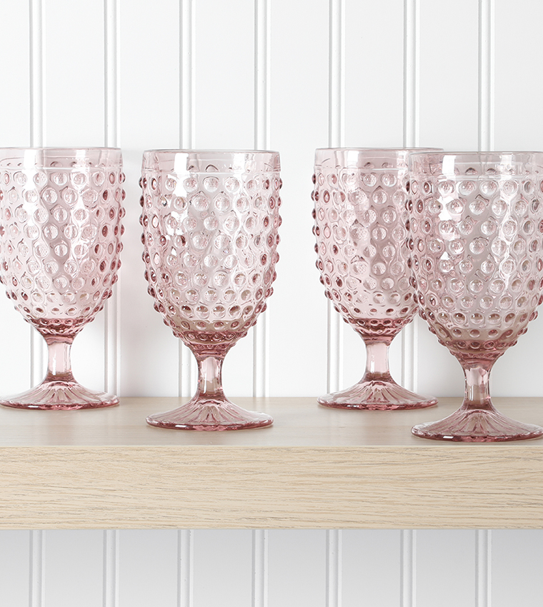 Handmade Chauncey Goblet - Pink 
