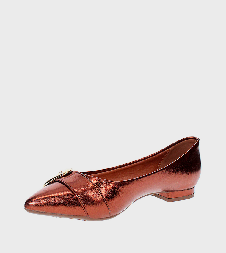 JANESSA Buckle Detail Ballerinas
