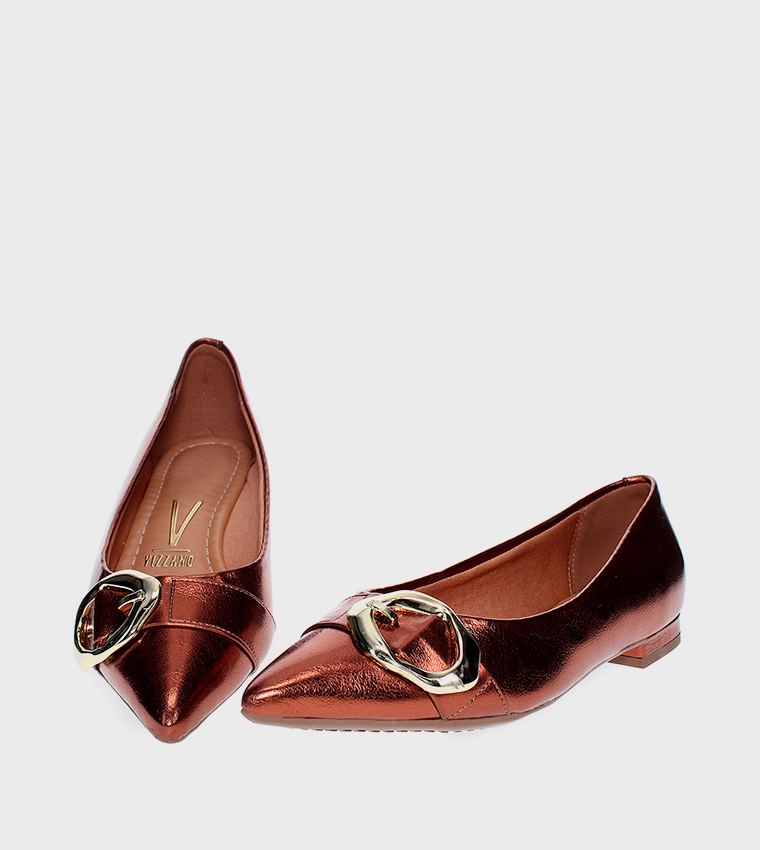 JANESSA Buckle Detail Ballerinas