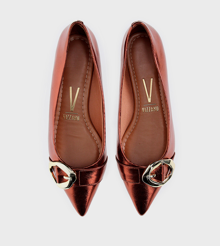 JANESSA Buckle Detail Ballerinas