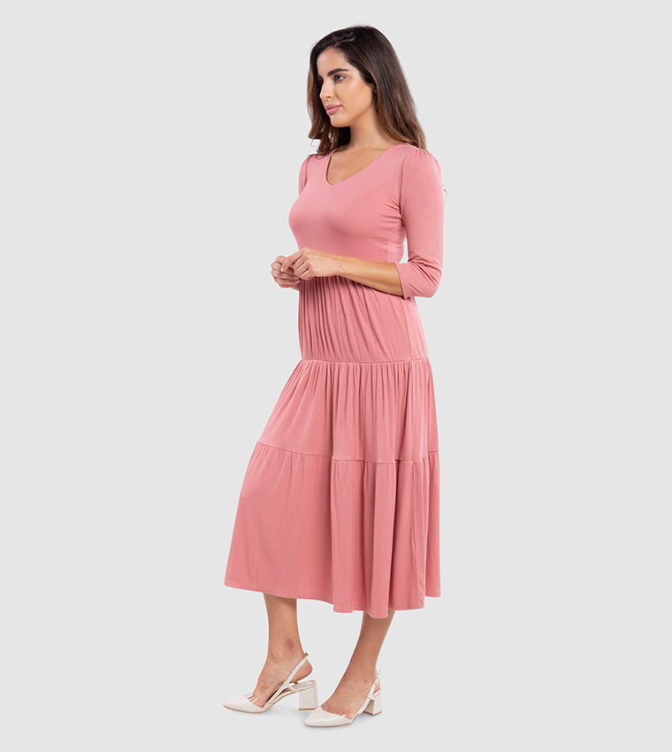 Dusty pink sale casual dress