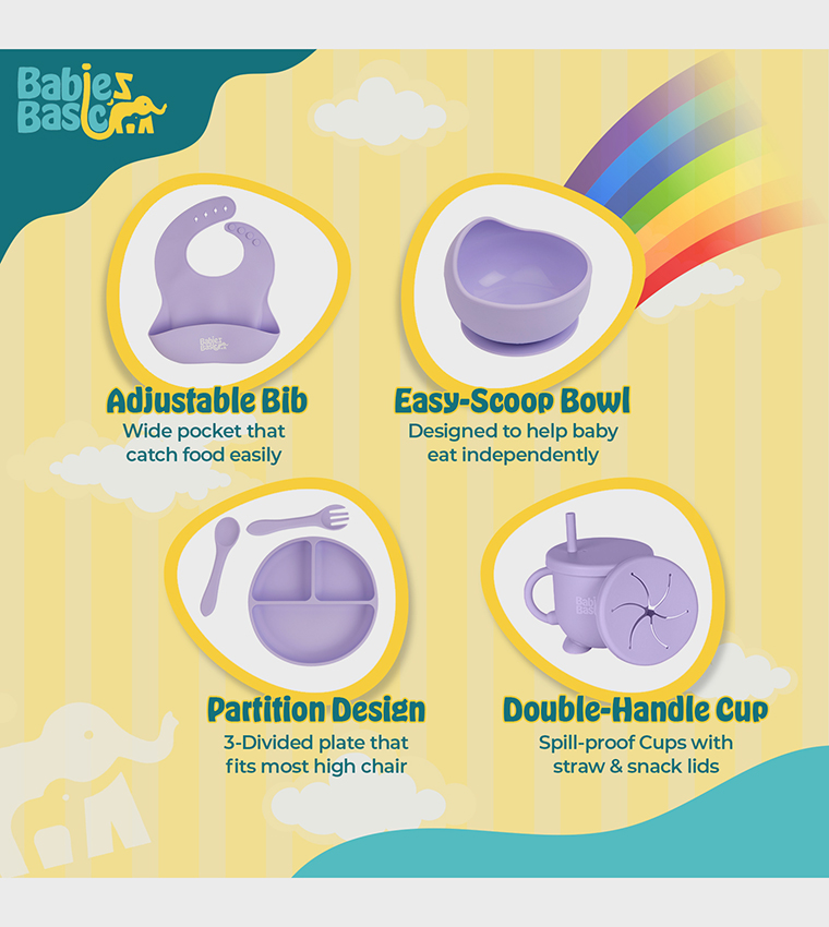 6-Piece Silicone Self Feeding Set