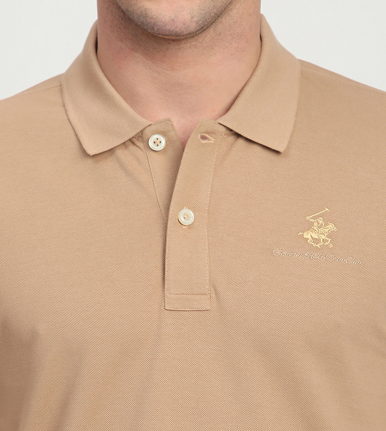 Logo Embroidered Short Sleeves Polo T-Shirt