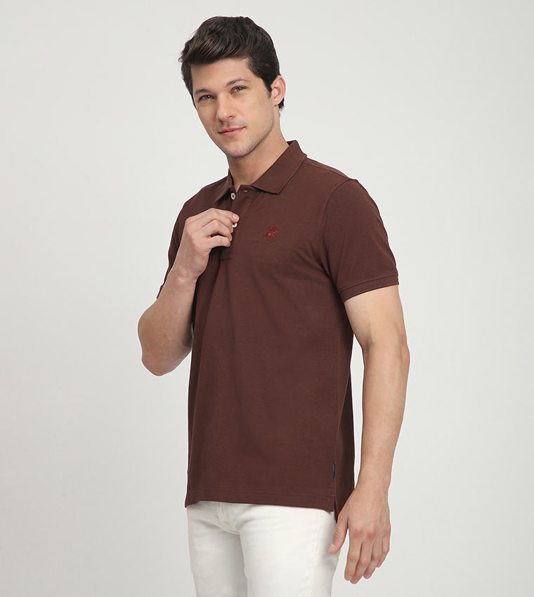 Logo Embroidered Short Sleeves Polo T-Shirt