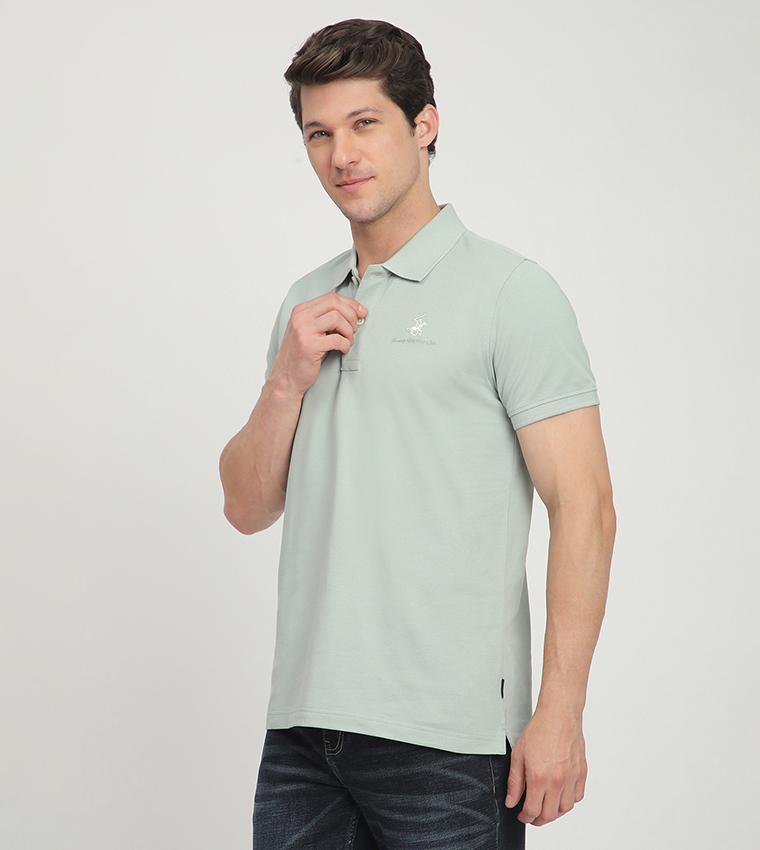 Logo Embroidered Short Sleeves Polo T-Shirt
