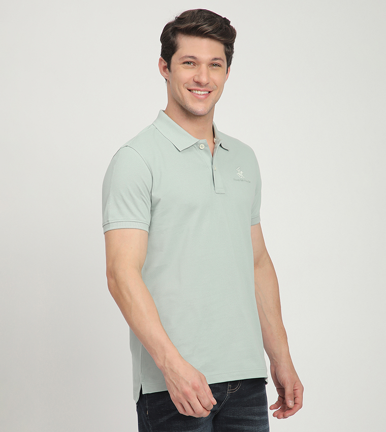 Logo Embroidered Short Sleeves Polo T-Shirt