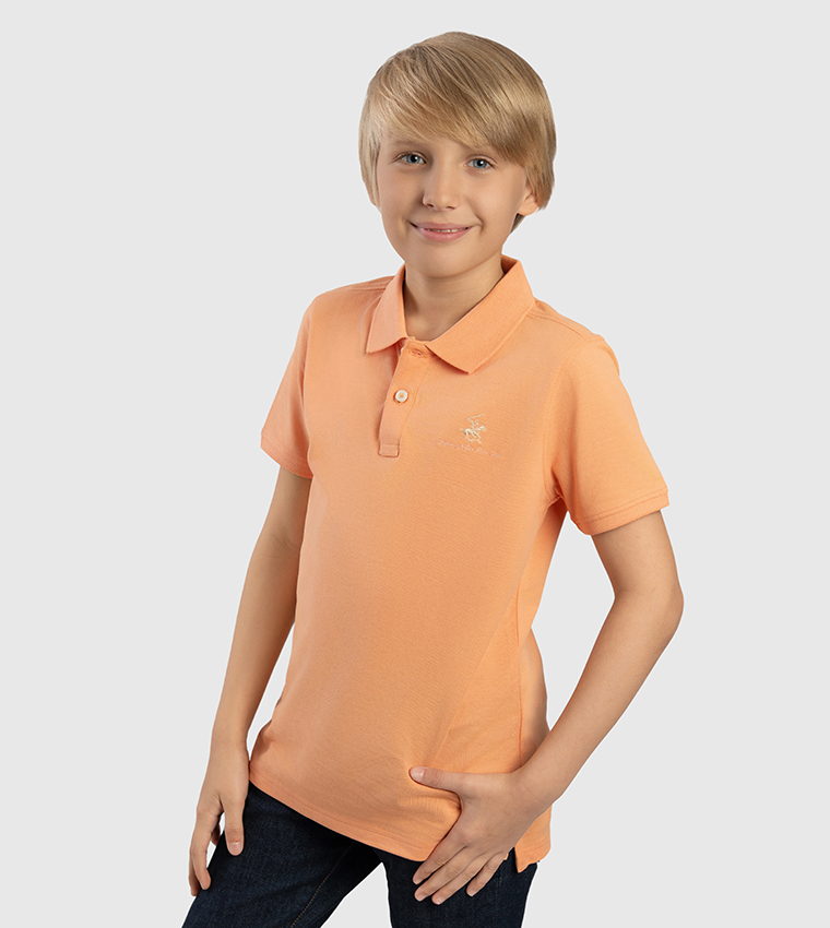Logo Embroidered Short Sleeves Polo T-Shirt