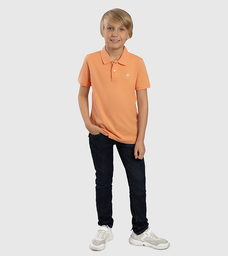 Logo Embroidered Short Sleeves Polo T-Shirt