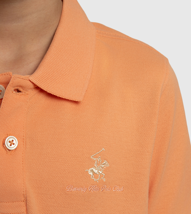 Logo Embroidered Short Sleeves Polo T-Shirt