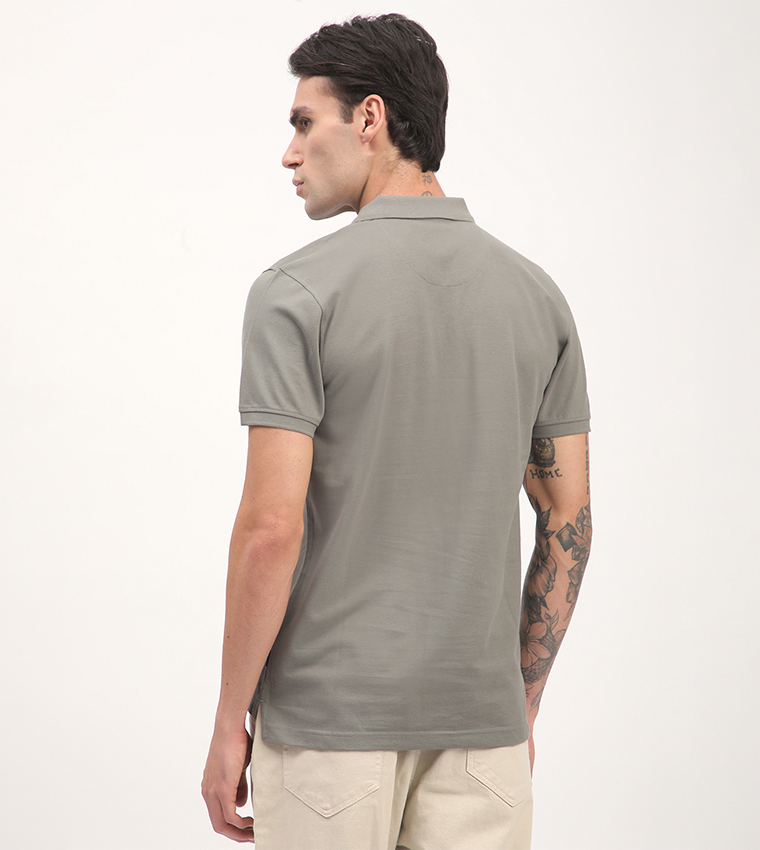 Logo Embroidered Short Sleeves Polo T-Shirt