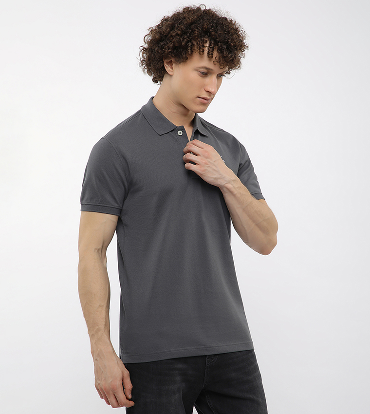 Logo Embroidered Short Sleeves Polo T-Shirt