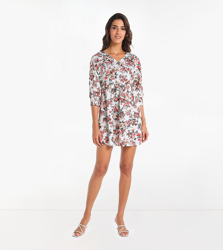 Floral Printed Mini Dress