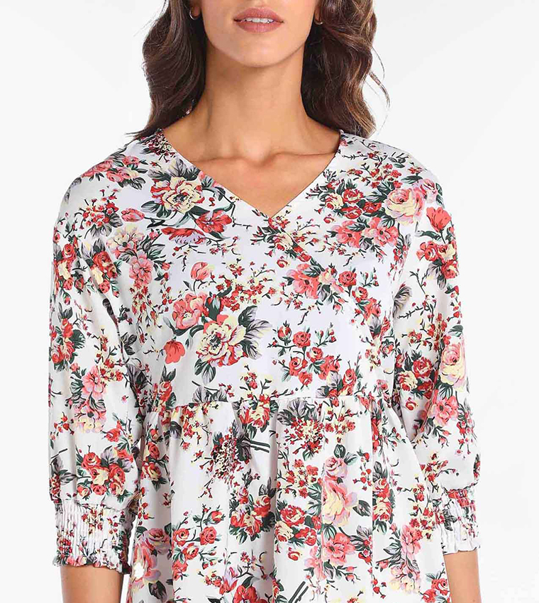 Floral Printed Mini Dress