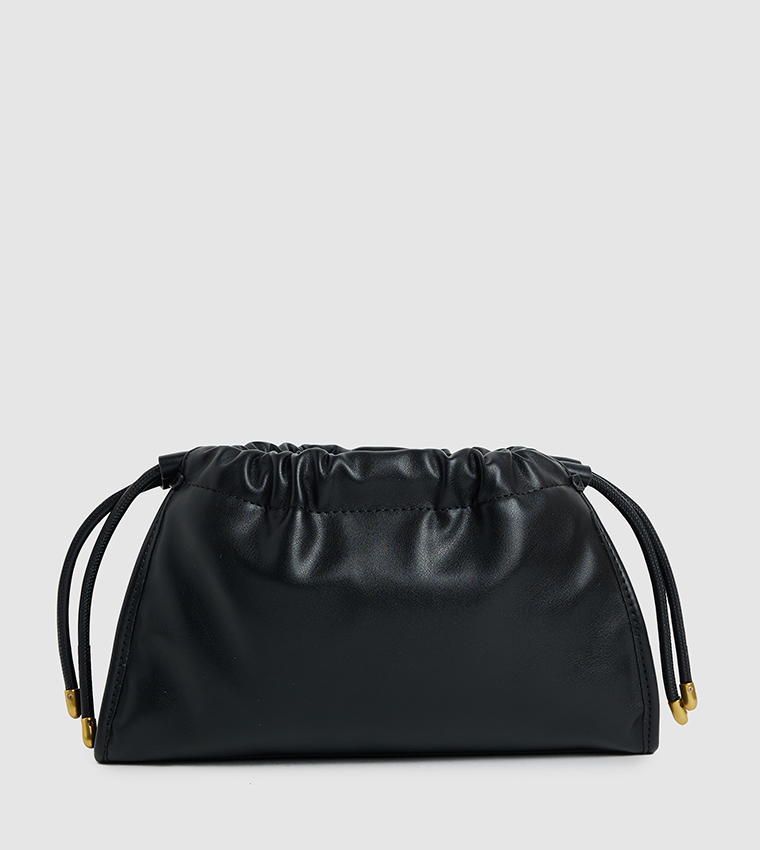 Textured Drawstring Shoulder Bag