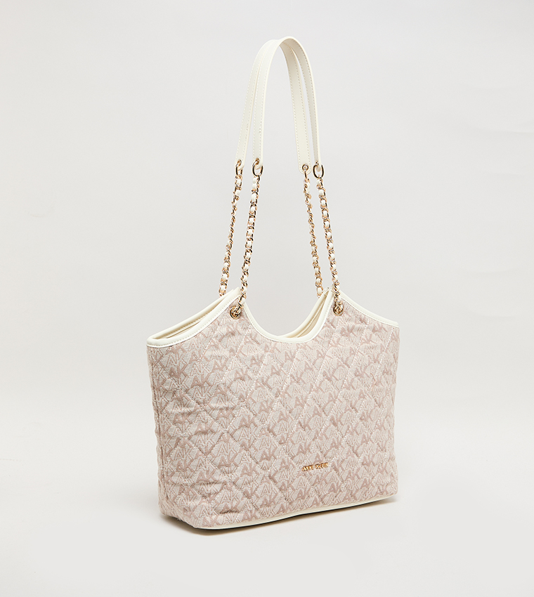 Monogram Patterned PU Shoulder Bag