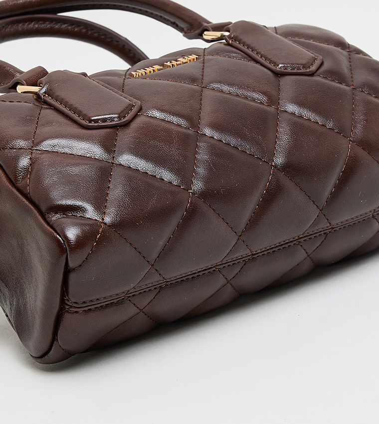 Quilted PU Handheld Bag