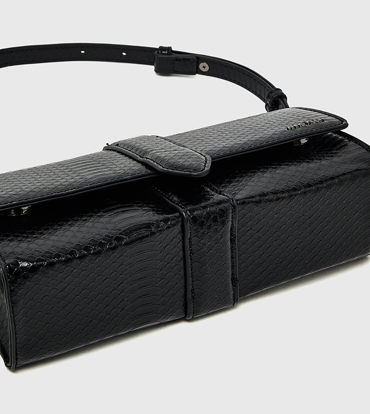 شنطة كتف نسائية فلاب بنقشة تمساح 