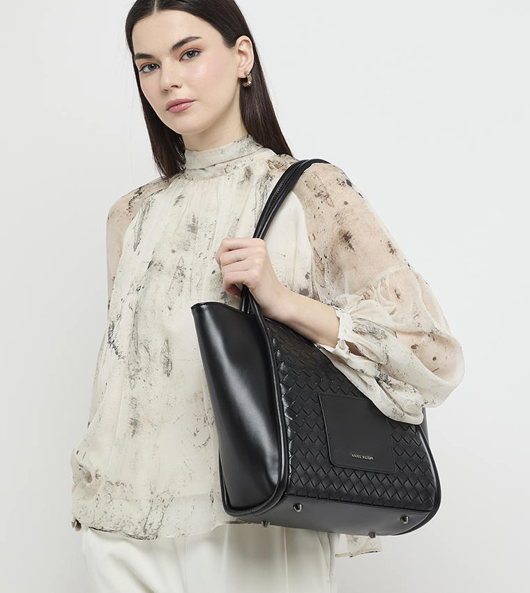 Basket Weave Shoulder Bag