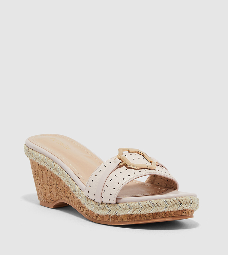 Buy DEEZEE CCC Wedge Sandals In Pink 6thStreet Kuwait
