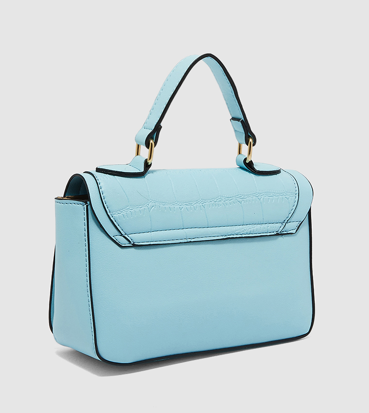 Buy Aila Textured Top Handle Sling Bag In Blue | 6thStreet Kuwait