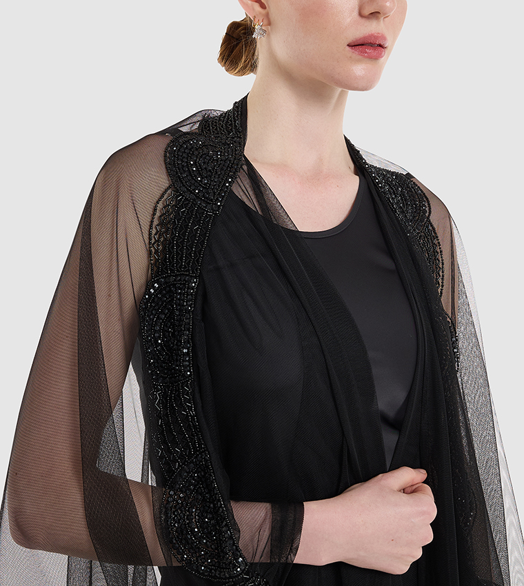 كيمونو طويل مزخرف 