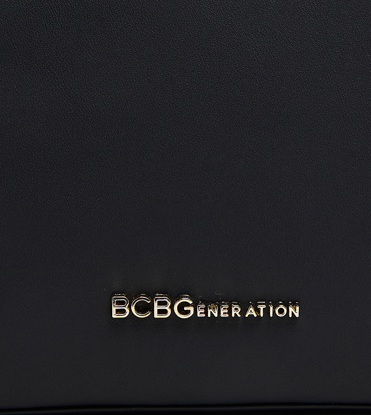 Logo Detail Genuine Leather Shoulder Bag