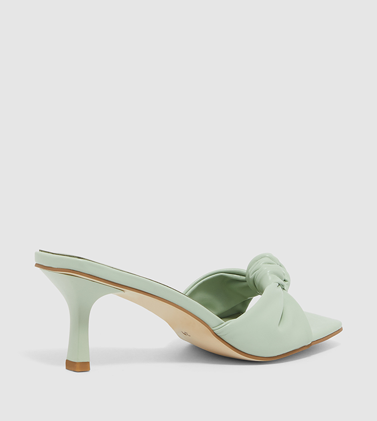 Square Toe Embellished Heels